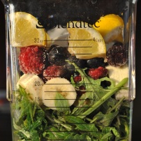 Razzleberry Lemonade Green Smoothie: https://vedgedout.com/2013/01/07/vedged-out-2013-green-smoothie-challenge-day-1/