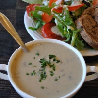 Vegan Cream of Mushroom Soup: https://vedgedout.com/2013/03/06/vegan-cream-of-mushroom-soup/